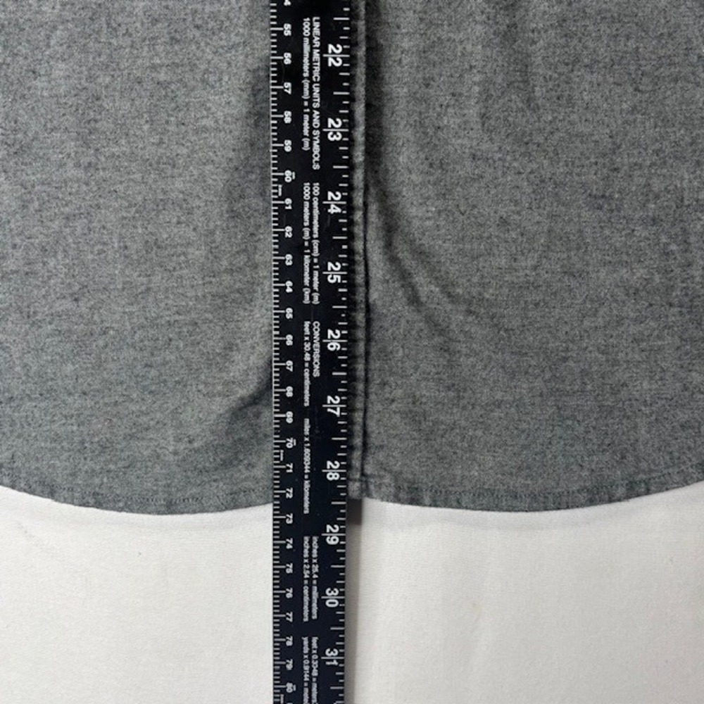 Ash & Erie Men's Gray Button Up Shirt Long Sleeve Stretch Casual Oxford Size L - Picture 9 of 11